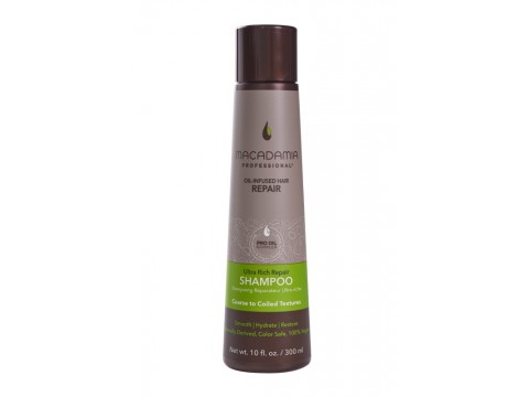 Macadamia ypač drėkinamasis šampūnas sausiems, pažeistiems plaukams, Ultra Rich Repair Shampoo 300ml Macadamia ypač drėkinamasis šampūnas sausiems, pažeistiems plaukams, Ultra Rich Repair Shampoo 300ml